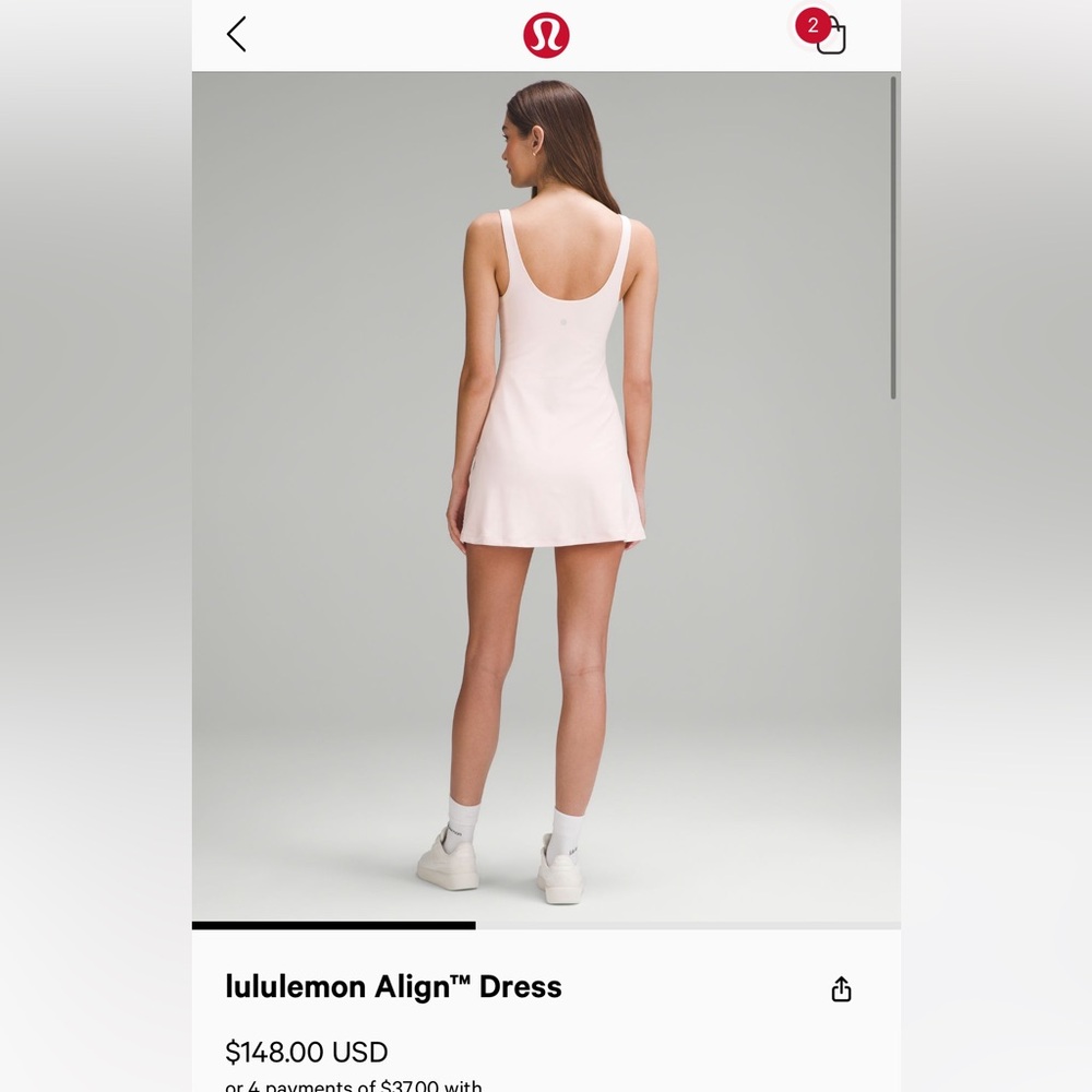 Lululemon align dress size 4 strawberry milkshake